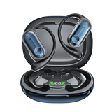 YAGUFE Open Ear Clip Wireless Earbuds Q17 Bluetooth 5.3, Sports Earphones Built-in Microphone with Earhooks & Ear Hook, Wireless Charging Case & Display, Waterproof Fitness Headphones for Running