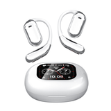 YAGUFE Open Ear Clip Wireless Earbuds Q16 PRO Bluetooth 5.3, Sports Earphones Built-in Microp0hone with Earhooks & Ear Hook, Wireless Charging Case & Display, Waterproof Fitness Headphones for Running