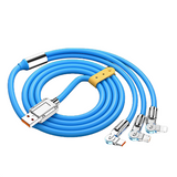 Nueva aleación de zinc 120W silicona rápida USB a Micro USB 1 cable de carga Múltiples 6a Cable de carga rápida Usb a Micro USB 