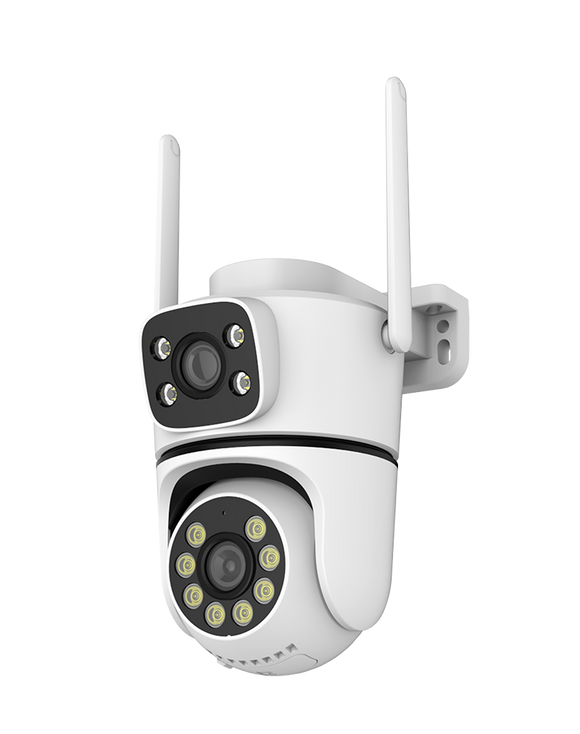 YAGUFE 4K LTE Cellular Security Camera,Dual lenses, 360-degree surveillance Color Night Vision, Local/Cloud Storage, Go PT Ultra+SP, Updated Version Q82Q18EA（12V)