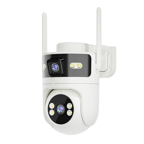 YAGUFE 4K LTE Cellular Security Camera,Dual lenses, 360-degree surveillance Color Night Vision, Local/Cloud Storage, Go PT Ultra+SP, Updated Version Q82Q30EA（12V)