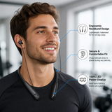 YAGUFE Long Battery Life Neckband Earbuds;Sweat-proof Sports Earphones;Noise Reduction Neckband Headset YGF-E8
