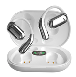 YAGUFE Open Ear Clip Wireless Earbuds Q16 Bluetooth 5.3, Sports Earphones Built-in Microp0hone with Earhooks & Ear Hook, Wireless Charging Case & Display, Waterproof Fitness Headphones for Running