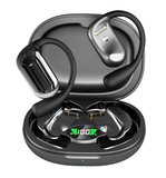 YAGUFE Open Ear Clip Wireless Earbuds Q16S Bluetooth 5.3, Sports Earphones Built-in Microp0hone with Earhooks & Ear Hook, Wireless Charging Case & Display, Waterproof Fitness Headphones for Running