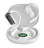 YAGUFE Open Ear Clip Wireless Earbuds Q16S Bluetooth 5.3, Sports Earphones Built-in Microp0hone with Earhooks & Ear Hook, Wireless Charging Case & Display, Waterproof Fitness Headphones for Running