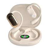 YAGUFE Open Ear Clip Wireless Earbuds Q16S Bluetooth 5.3, Sports Earphones Built-in Microp0hone with Earhooks & Ear Hook, Wireless Charging Case & Display, Waterproof Fitness Headphones for Running