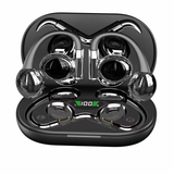 YAGUFE Open Ear Clip Wireless Earbuds Y880 Bluetooth 5.3, Sports Earphones Built-in Microp0hone with Earhooks & Ear Hook, Wireless Charging Case & Display, Waterproof Fitness Headphones for Running