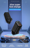 YAGUFE Gallium Nitride 65W UK Standard Charger Multi-Port Fast Charging Suitable for Samsung Apple Tablets Laptops Manufacturer Wholesale
