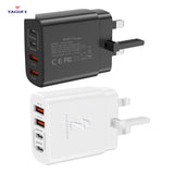 YAGUFE Cross-Border Hot Sale Pd40w European Standard Samsung Charger 2c2a Fast Charge for Apple 15 Samsung Mobile Phone CE Certification