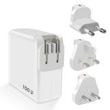 YAGUFE New High-Power 100W European Standard Fast Charge for Samsung Mobile Phone Apple 16 Charger Notebook Double C Port