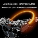 YAGUFE Cross-Border Private Model X500 LED Night Light Headphones with Bone Conduction, Built-in 32GB, Long Battery Life, Swimming Sports Headphones