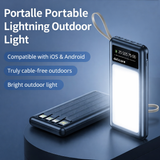 10000mAh  Power Bank Portable Charger with Built in 4 Cables with LED Display Flashlight Phone Charger Power Bank Battery Pack YGF-Y158