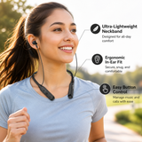 YAGUFE Long Battery Life Neckband Earbuds;Sweat-proof Sports Earphones;Noise Reduction Neckband Headset YGF-E9