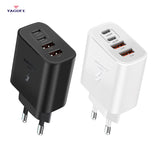 YAGUFE Cross-Border Hot Sale Pd40w European Standard Samsung Charger 2c2a Fast Charge for Apple 15 Samsung Mobile Phone CE Certification