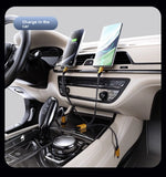 YAGUFE 120W Charger Cable Metal Braided Data Cable 3-in-1 Type-C Super Fast Charging Car Charger One-to-Three Universal