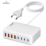 YAGUFE GaN 200W European Standard Multi-Port Charger Suitable for Computer Apple 16 Charger Samsung Charger CE Certification