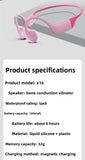 YAGUFE Bone Conduction Headphones x16 Liquid Rubber Coated Open Ear Bluetooth Headphones 32g Memory Long Battery Life Swimming Headphones