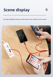 Metal Nylon Braided 3-in-1 Data Cable Android Type-C 3-in-1 USB Fast Charging Quick Gift Charging Cable