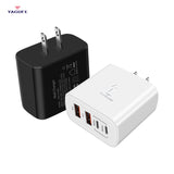 YAGUFE Cross-Border Hot Sale Pd40w European Standard Samsung Charger 2c2a Fast Charge for Apple 15 Samsung Mobile Phone CE Certification