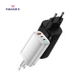 YAGUFE Gallium Nitride 65W UK Standard Charger Multi-Port Fast Charging Suitable for Samsung Apple Tablets Laptops Manufacturer Wholesale