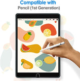 Protector de pantalla compatible con iPad (10,2 pulgadas, modelo 2021/2020/2019, generación 9/8/7), película de vidrio templado 