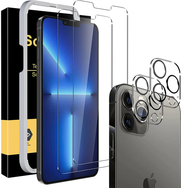 Protecteur d'écran pour iPhone 13 Pro Max, protecteur d'écran en verre trempé pour iPhone 13 Pro Max, dureté 9H 