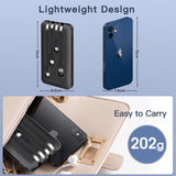 Cargador portátil Power Bank 10000mAh Pantalla LED Batería externa de alta velocidad 4 puertos para teléfonos inteligentes, teléfonos Android, iPhone, tabletas 